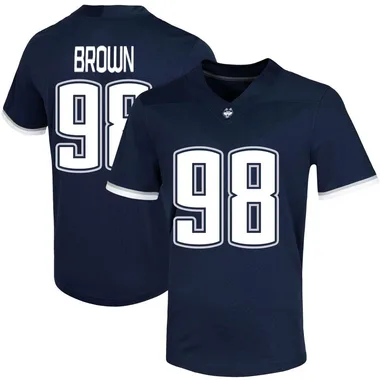 Men's Game Jaavon Brown UConn Huskies Untouchable Football Jersey - Navy
