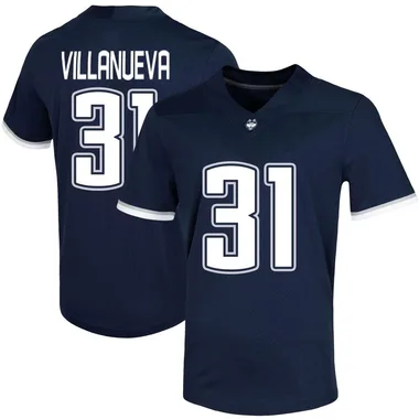 Men's Game Kalen Villanueva UConn Huskies Untouchable Football Jersey - Navy